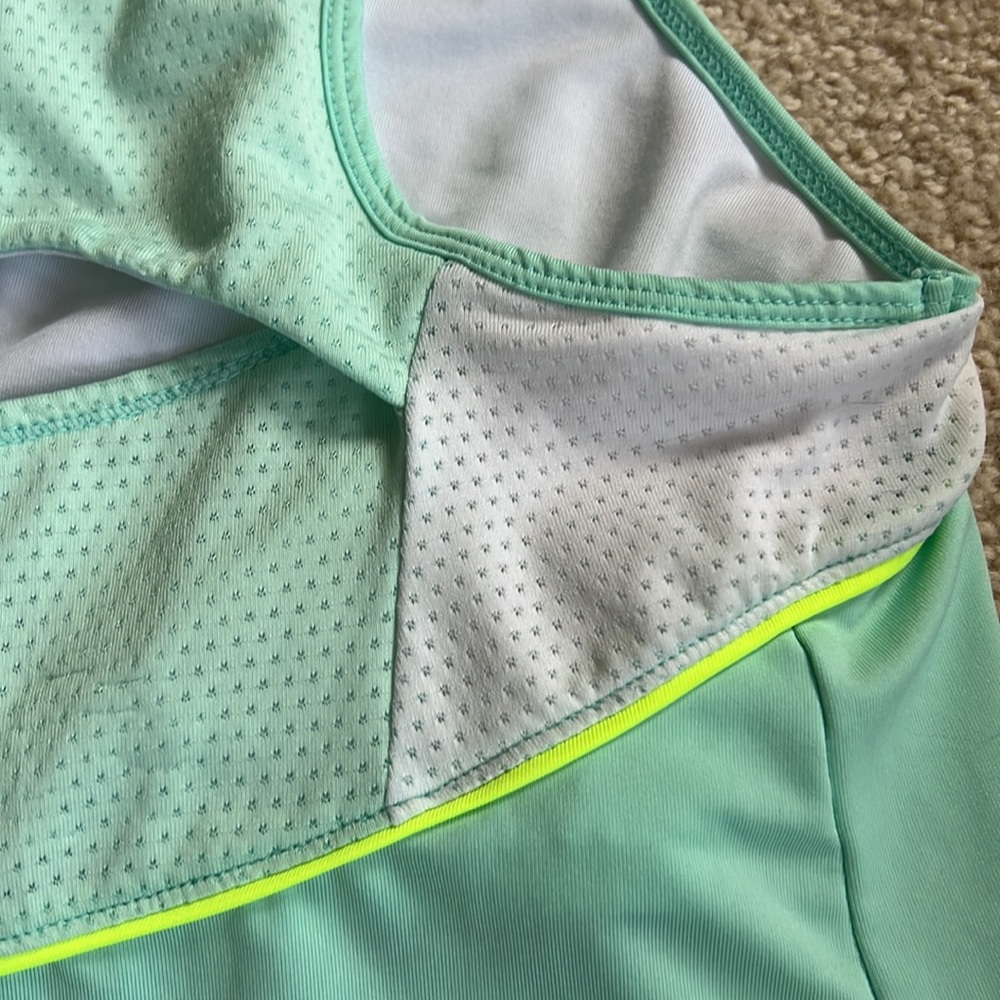 Lucky in LOVE Seafoam green tennis tank - Large - Picture 6 of 7